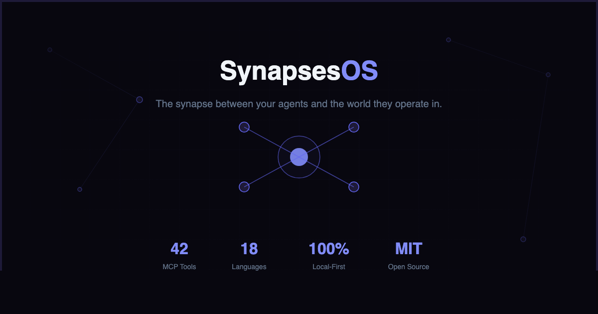 SynapsesOS — The nervous system for AI agents